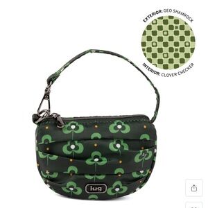 Disco Pleated Pouch Geo Shamrock